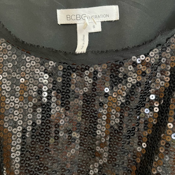 BCBG Generation Asymmetric Sequin Cocktail Dress Size Small - Picture 15 of 15